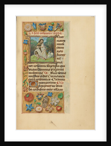 Initial I: Saint John the Baptist in the Wilderness by Master of the Dresden Prayer Book