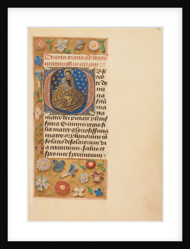 Initial O: Madonna of Humility by Master of the Dresden Prayer Book