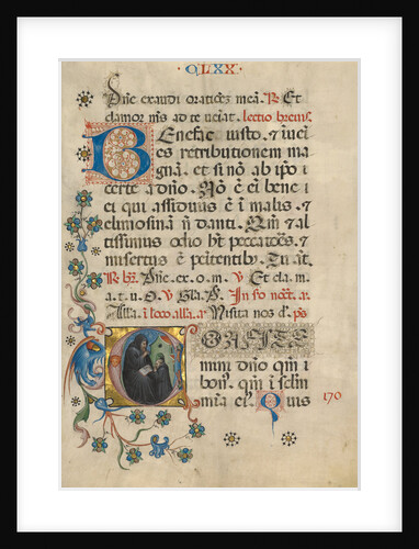 Initial C: Saint Benedict Blessing Maurus by Anonymous