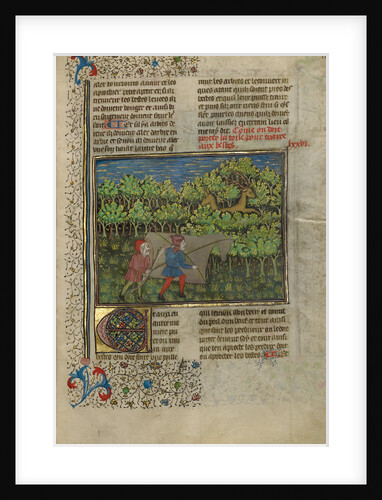 Archers behind a Mock Cow Approaching Deer by Anonymous
