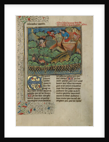 A Hunter and Dogs Pursuing Wild Goats by Anonymous