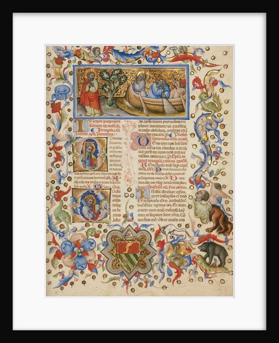 The Calling of Saints Peter and Andrew, Initial D: Saint Andrew, Initial Q: Saint Peter by Master of the Brussels Initials