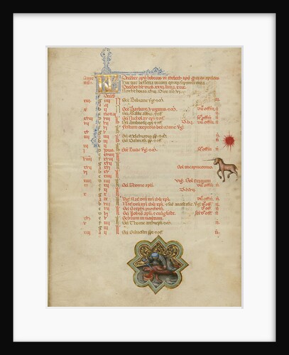 A Man Slaughtering a Pig, Zodiacal Sign of Capricorn by Master of the Brussels Initials