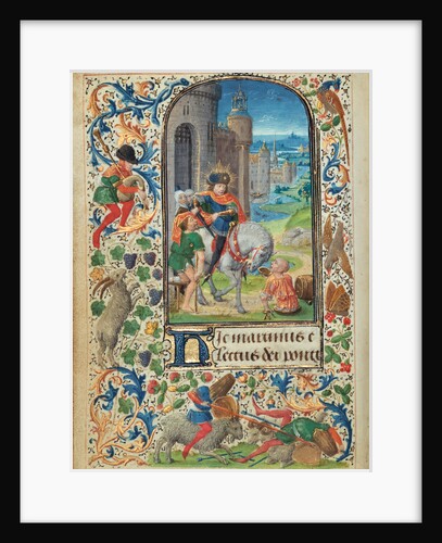 Saint Martin Dividing his Cloak by Lieven van Lathem