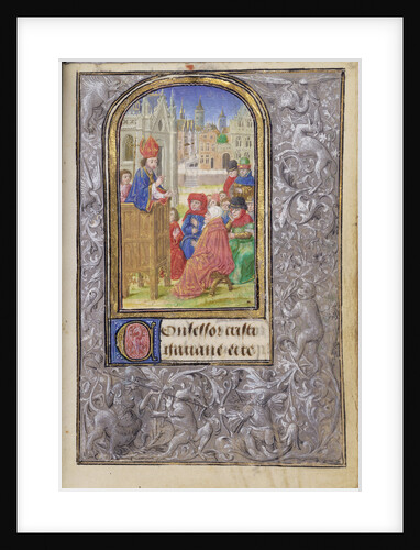 Saint Gatian Preaching by Lieven van Lathem
