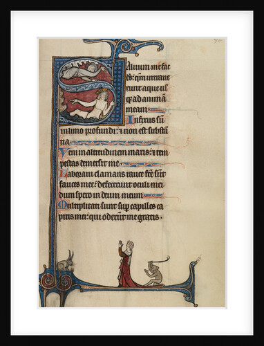 Initial S: The Lord Appearing to David in the Water by Bute Master