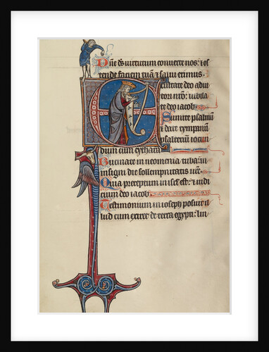Initial E: David Playing the Harp and a Man Heaving a Rock by Bute Master
