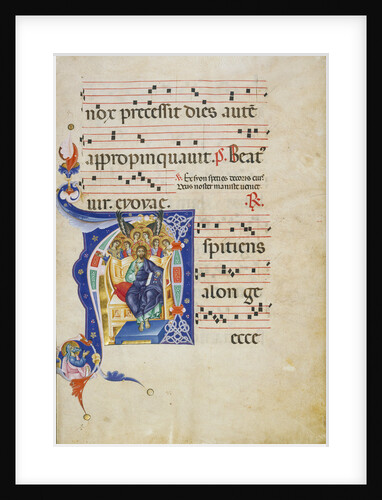 Initial A: Christ in Majesty by Master of Gerona