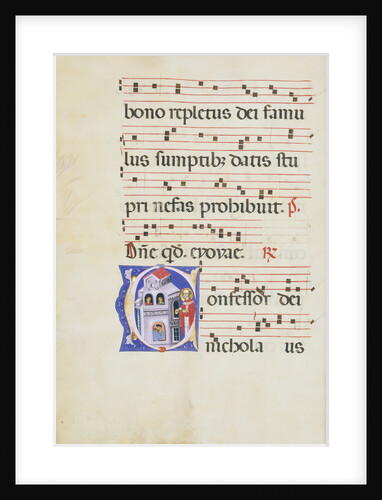 Initial C: Saint Nicholas by Master of Gerona