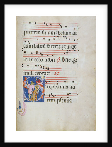 Initial S: The Stoning of Saint Stephen by Master of Gerona
