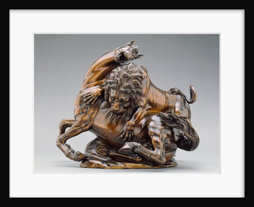 Lion Attacking a Horse and Lion Attacking a Bull by Antonio Susini