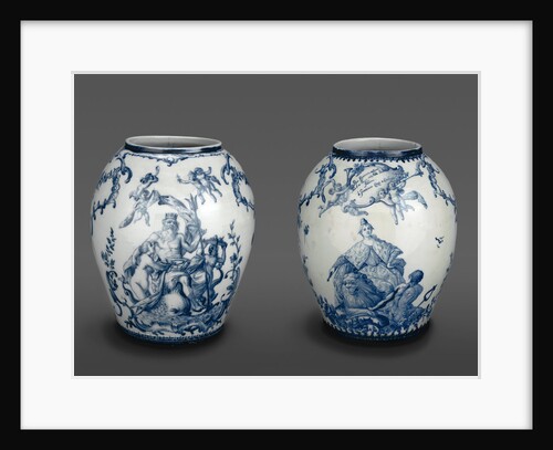 Vase with Neptune and Vase with an Allegory of Venice by Factory of Geminiano Cozzi