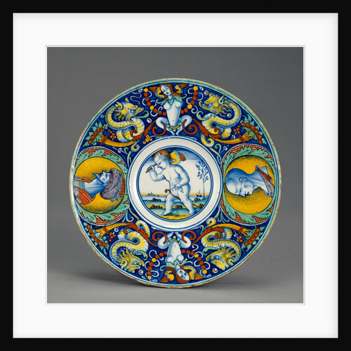 Plate with a Winged Putto on a Hobbyhorse by Anonymous