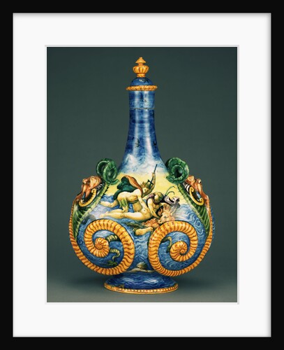 Pilgrim Flask with Marine Scenes (Fiasca da Pellegrino) by Workshop of Orazio Fontana