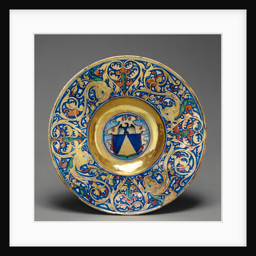Lustered Armorial Plate by Workshop of Giorgio di Pietro Andreoli