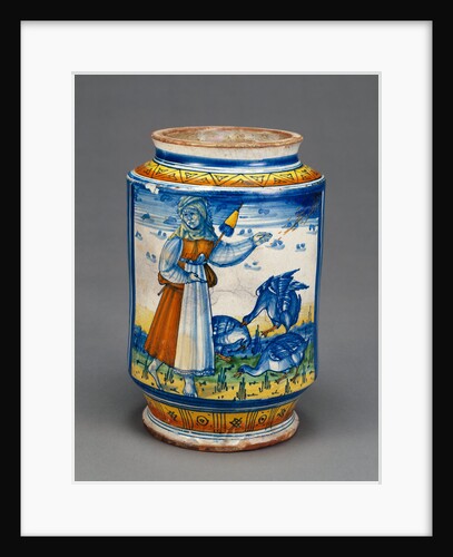 Jar with a Woman and Geese by Anonymous