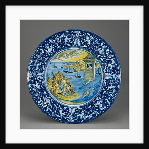 Plate with Hero and Leander by Anonymous