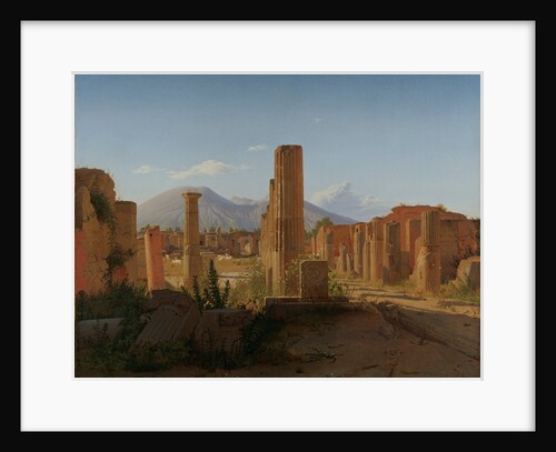 The Forum, Pompeii, with Vesuvius in the Distance by Christen Schjellerup Købke