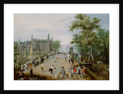A Jeu de Paume Before a Country Palace by Adriaen van de Venne