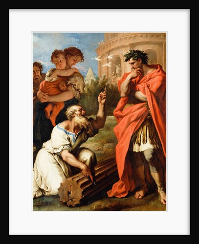 Tarquin the Elder Consulting Attius Navius by Sebastiano Ricci
