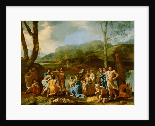 Saint John Baptizing in the River Jordan by Nicolas Poussin