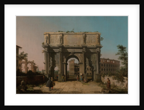 View of the Arch of Constantine with the Colosseum by Canaletto