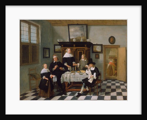 Family Group in an Interior by Quiringh Gerritsz. van Brekelenkam