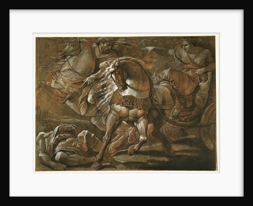 Tullia about to Ride over the Body of Her Father in Her Chariot by Giuseppe Cades
