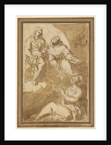 St. Francis (?) Interceding with the Virgin on behalf of a Female Saint by Juan Martín Cabezalero