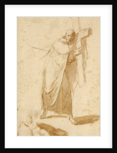 A Monk Carrying a Cross by Follower of Bartolomé Esteban Murillo