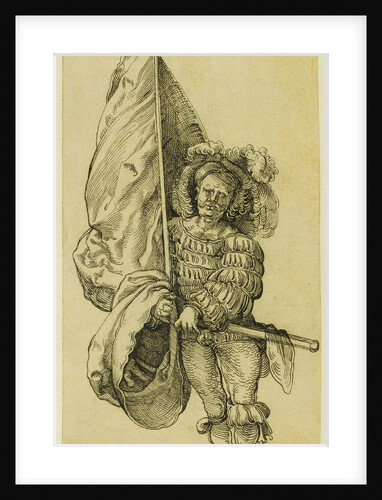 A Standard Bearer by Sebald Beham