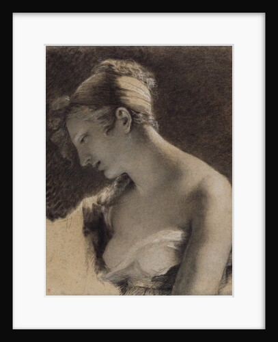 Head of a Woman: Study for The Happy Mother (L'Heureuse mère) by Pierre-Paul Prud'hon