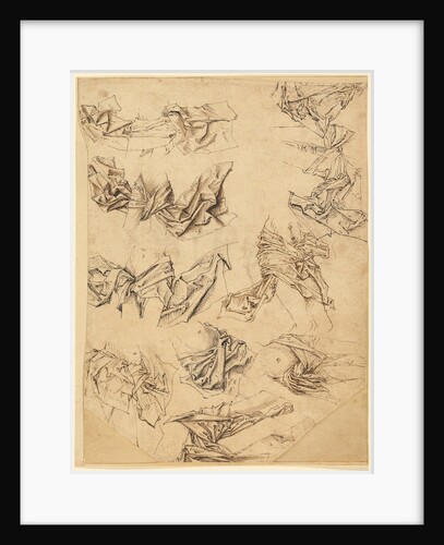 Studies of Christ's Loincloth (recto), Studies of Bookbindings and of Christ's Loincloth (verso) by Master of the Coburg Roundels