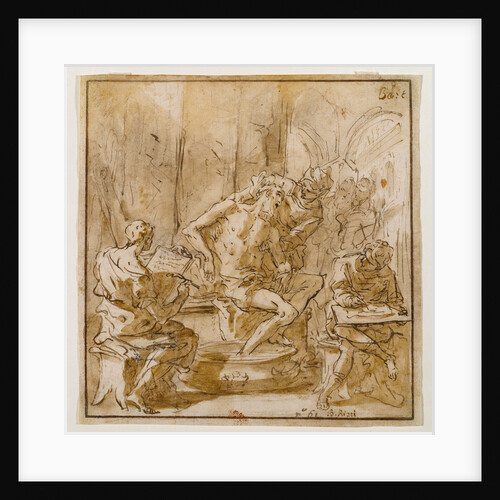 The Death of Seneca (recto), Study of a Man (verso) by Sebastiano Ricci