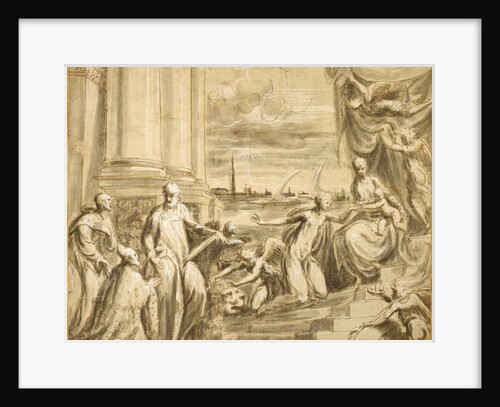 The Mystic Marriage of Saint Catherine with Saints and a Doge by Andrea Schiavone