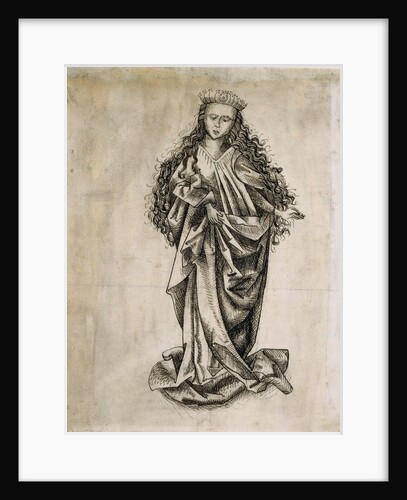 Standing Female Saint by Circle of Martin Schongauer