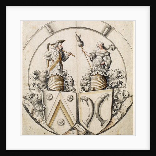 Stained Glass Design for a Married Couple by Hieronymus Lang
