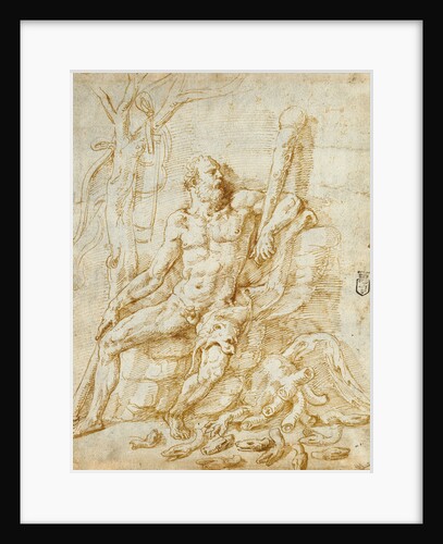 Hercules Resting after Killing the Hydra by Giulio Romano