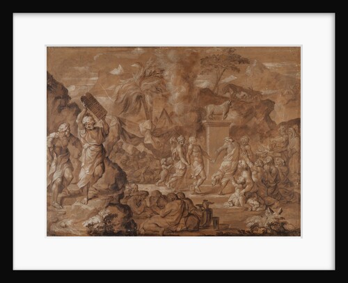 The Israelites Dancing around the Golden Calf by Sébastien Bourdon