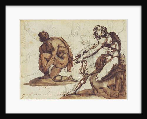 Classical Nudes (recto), Classical Statuary (verso) by Théodore Géricault