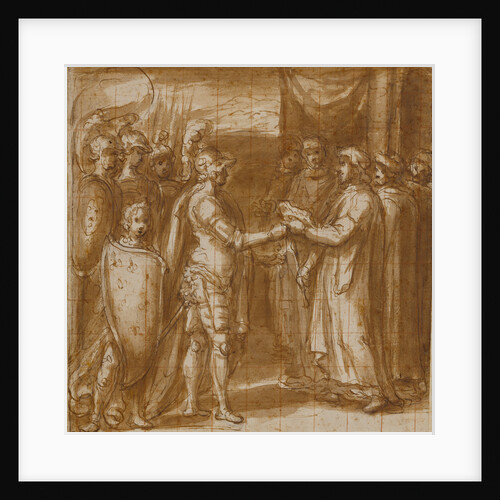 Cardinal Albornoz Gives the Farnese the Keys to Valentino by Taddeo Zuccaro