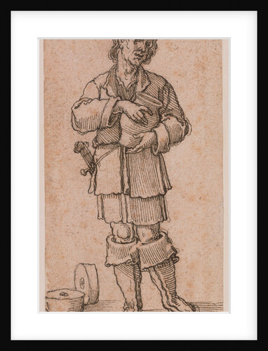 A Young Peasant Holding a Jar by Sebald Beham