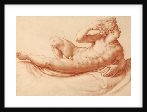 Reclining Male Nude by Francesco Salviati