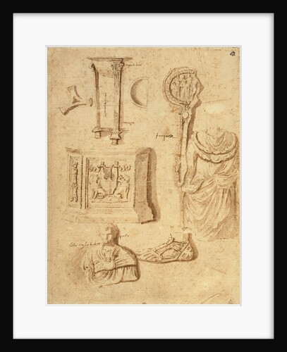 Studies of Antiquities (recto), Studies of Antiquities (verso); Nicolas Poussin by Anonymous