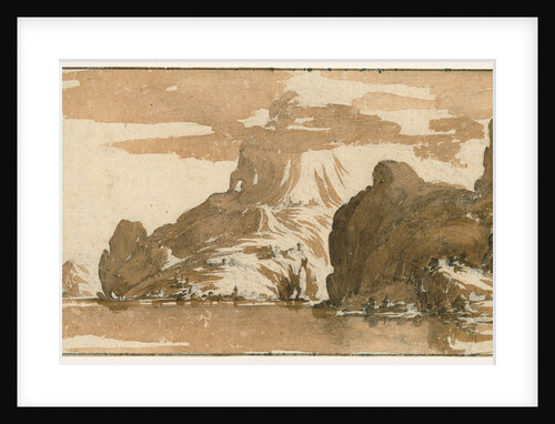 A View of Mountains Across a Lake by Jacques Callot