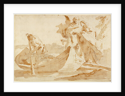 Flight into Egypt (recto), Various Studies (verso) by Giovanni Battista Tiepolo
