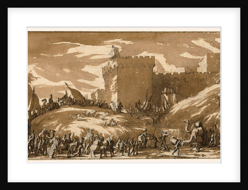 An Army Leaving a Castle by Jacques Callot