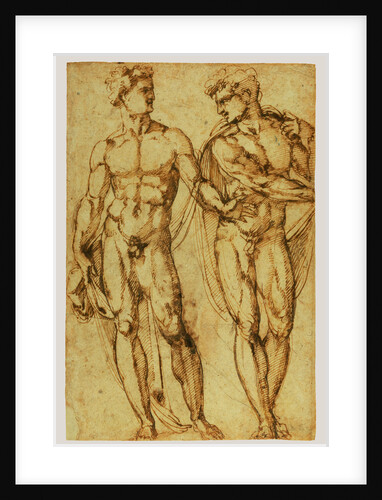 Study of Two Men (recto), Study of the Head of a Bearded Man (verso) by Baccio Bandinelli