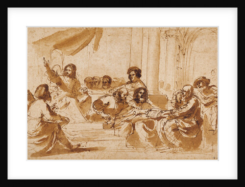 Christ Preaching in the Temple by Guercino