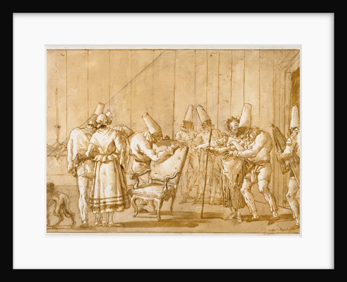 Punchinello is Helped to a Chair by Giovanni Domenico Tiepolo